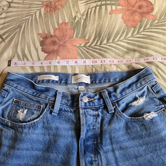 3/$25 Universal Thread Mid Rise 90s Baggy Blue Jeans Button Fly 8 Cotton Denim - Picture 7 of 11